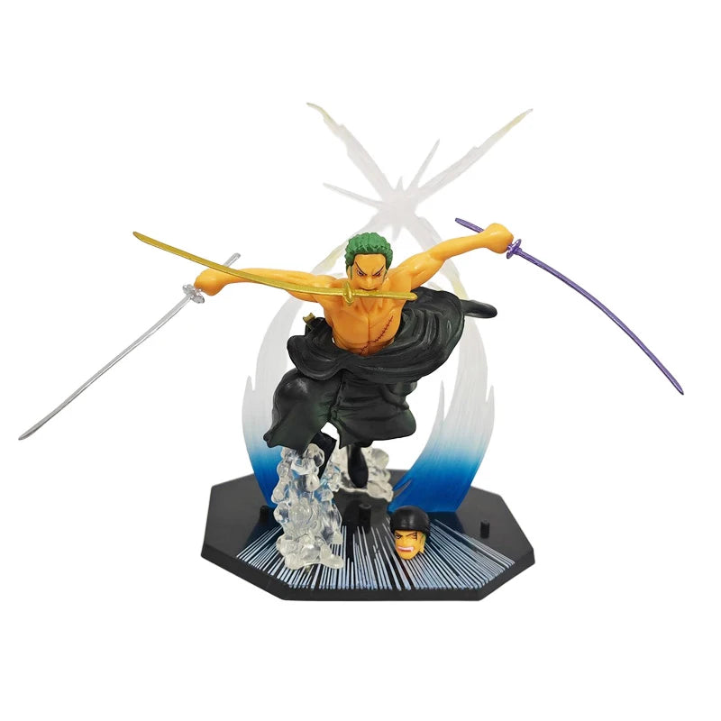 One Piece Luffy and Roronoa Zoro Three Sword PVC Action Figure