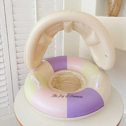 Inflatable Kids Swim Ring Pool Float with Handles
