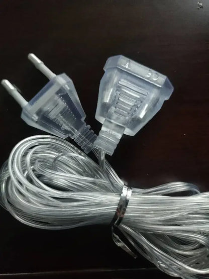 EU Plug Power Extension Cord for LED String Lights