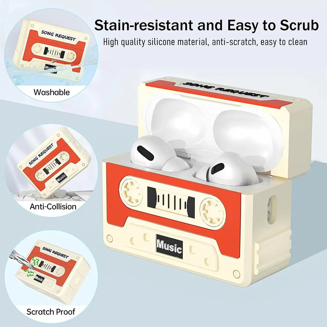 Retro Camera AirPods Pro 3 Case with Keychain & Cleaning Kit