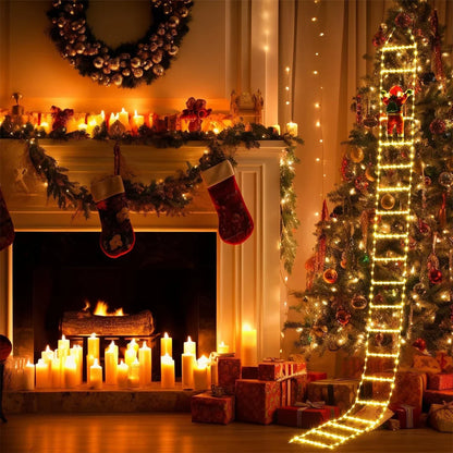 Santa Claus Climbing Ladder LED Light – 3M Outdoor Christmas Decoration