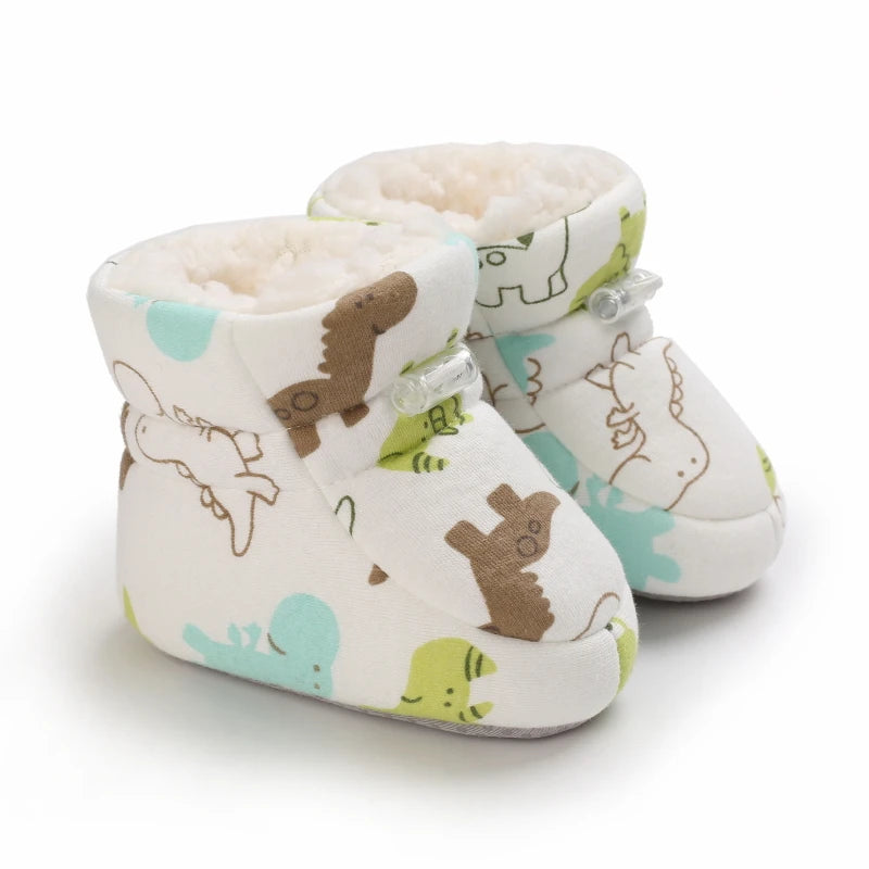 Baby Winter Boots – Cartoon Warm Fleece Booties for Boys & Girls