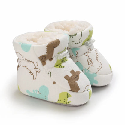 Baby Winter Boots – Cartoon Warm Fleece Booties for Boys & Girls
