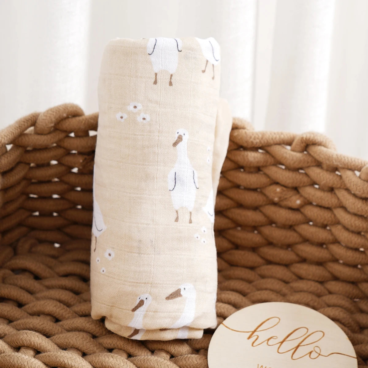 Baby Muslin Swaddle Blanket – Soft Bamboo Cotton, 47x43in, 22 Prints
