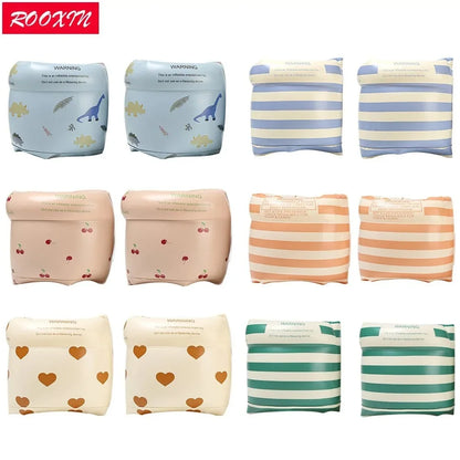 Inflatable Swim Arm Floaties for Kids – Cherry Print Armbands