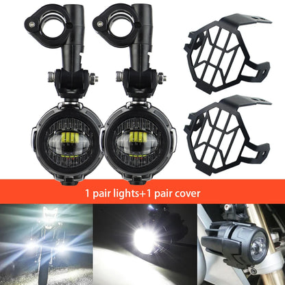 Motorcycle LED Auxiliary Driving Lights 40W 6000K – Universal Fog Spot Lamps