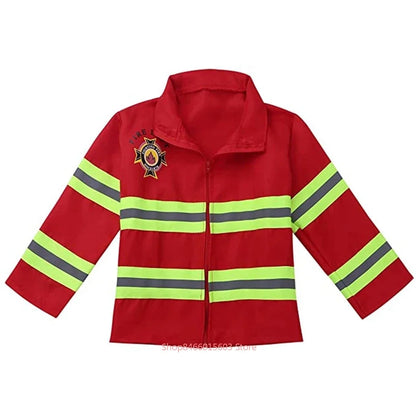 Kids Firefighter Costume Set – Children's Fireman Role Play Uniform with Accessories