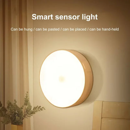 Motion Sensor LED Night Light – USB Rechargeable Wireless Lamp