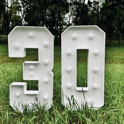 Light-Up Marquee Number 0-9 | 28.7" LED Party Decoration