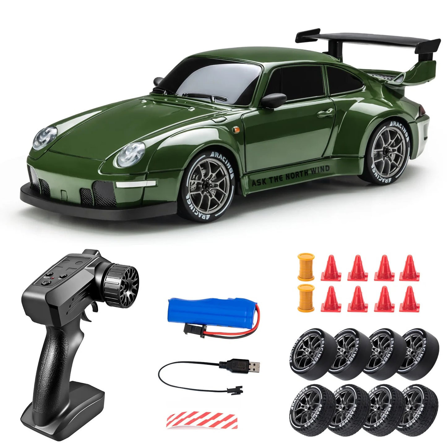 1:24 4WD High Speed RC Drift Car with LED Lights