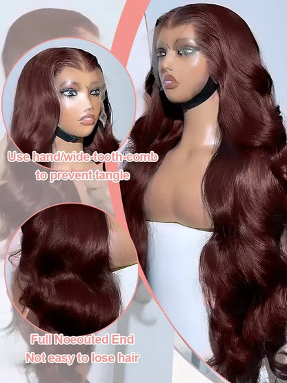 Chocolate Brown Body Wave 13x4 HD Lace Front Human Hair Wig