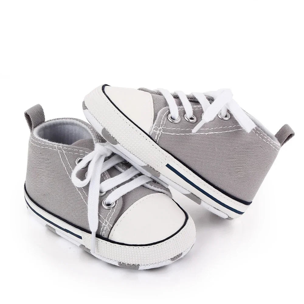 Baby Canvas Sneakers – Soft Sole First Walkers for Boys & Girls