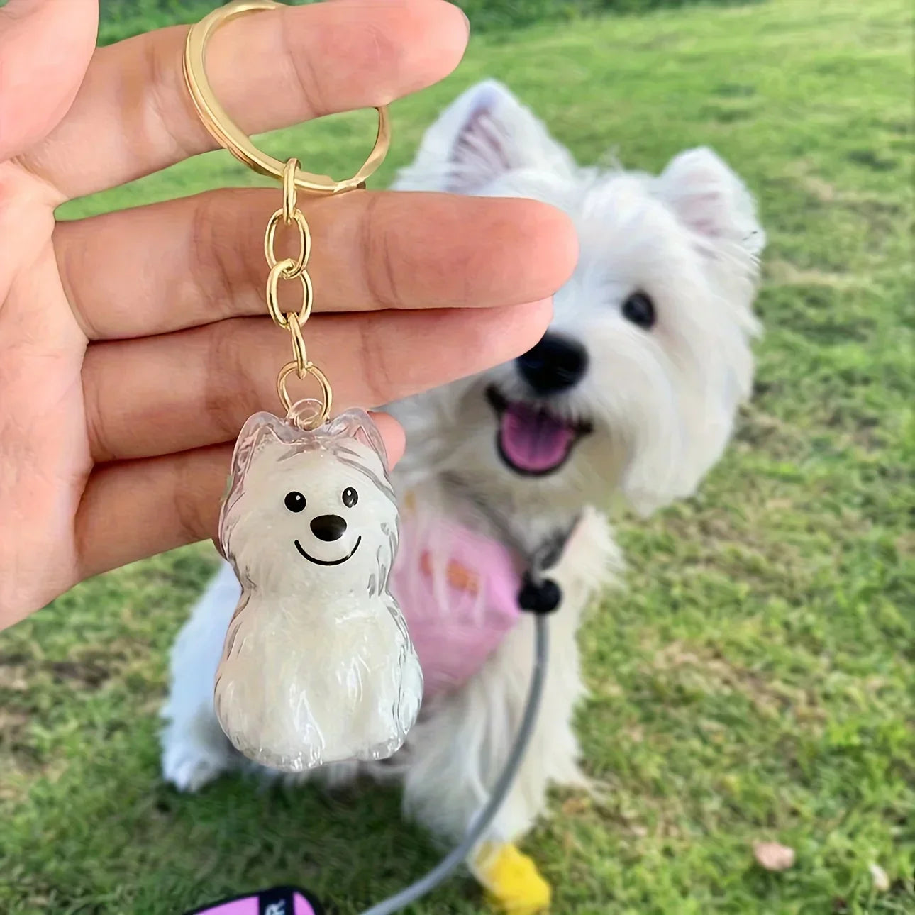 Pet Hair Memorial Keychain – Transparent Dog & Cat Pendant