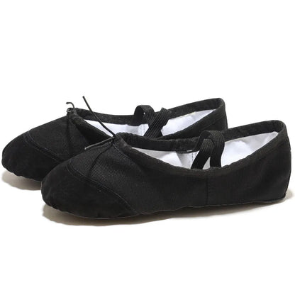 Canvas Ballet Slippers for Girls & Women – Soft Sole Dance Shoes