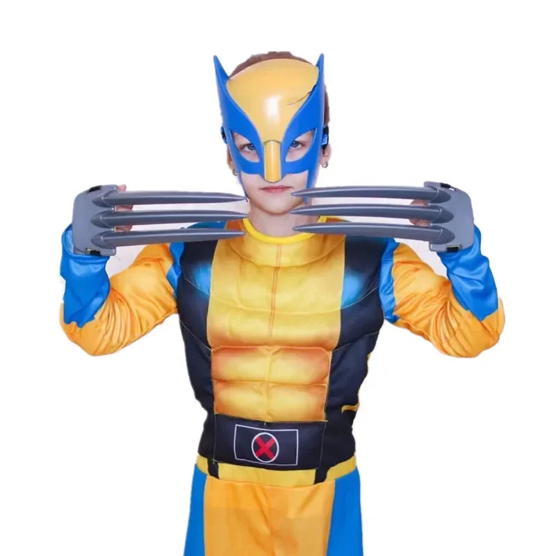 Wolverine Kids Costume Set with Mask & Claws – Halloween Superhero