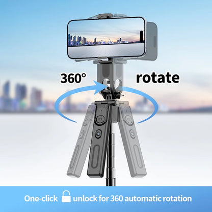 360° AI Face Tracking Selfie Stick Tripod with Remote