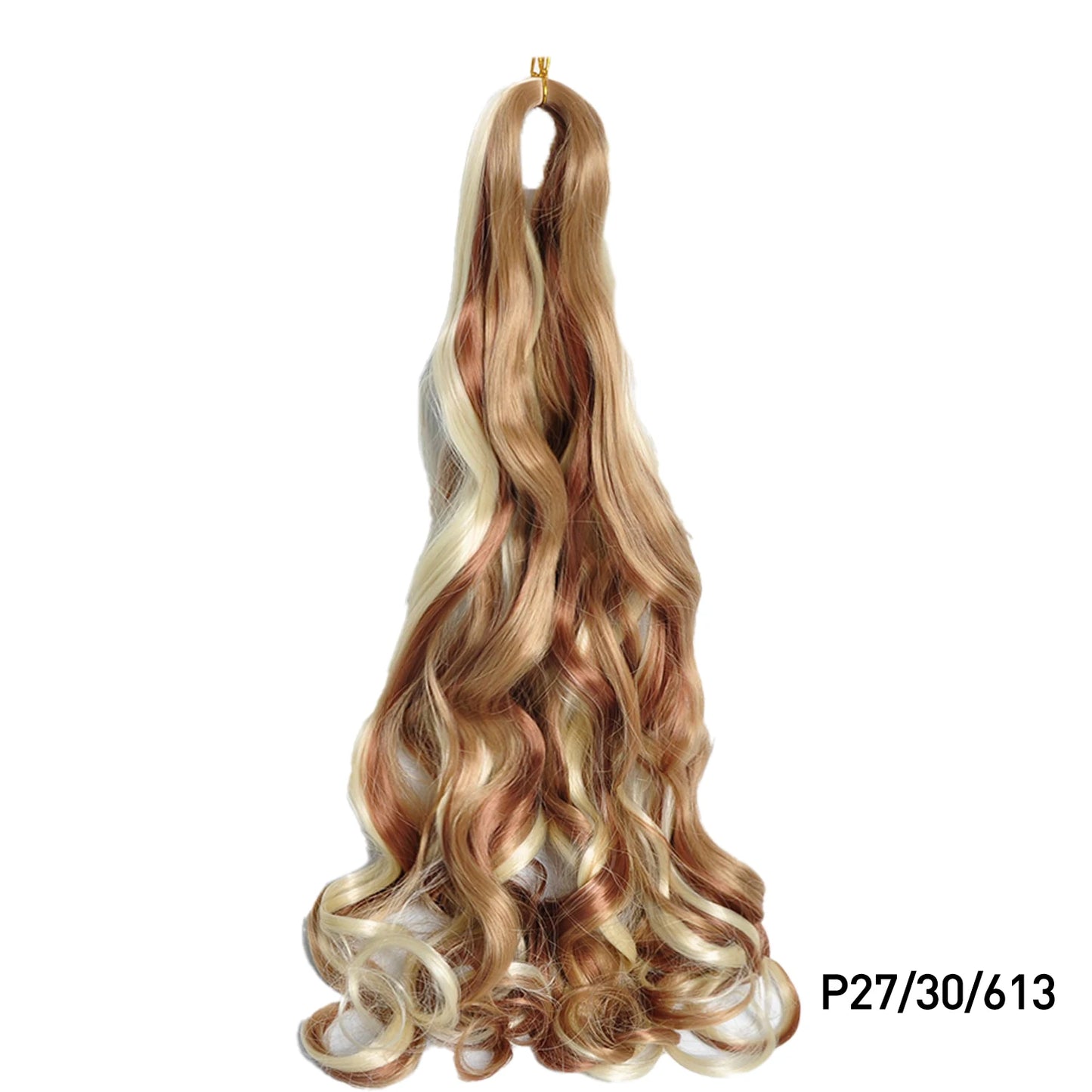 French Curl Braiding Hair 24 Inch – Pre-Stretched Synthetic Spiral Braids for Women