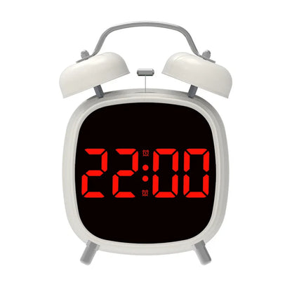 Voice Control Digital Alarm Clock – Double Bell, Super Loud, Night Mode