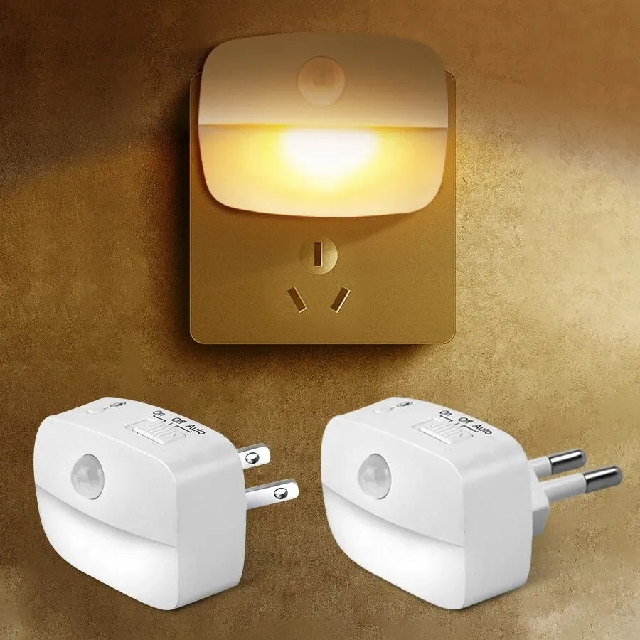 LED Motion Sensor Night Light Plug-In | EU & US Plug