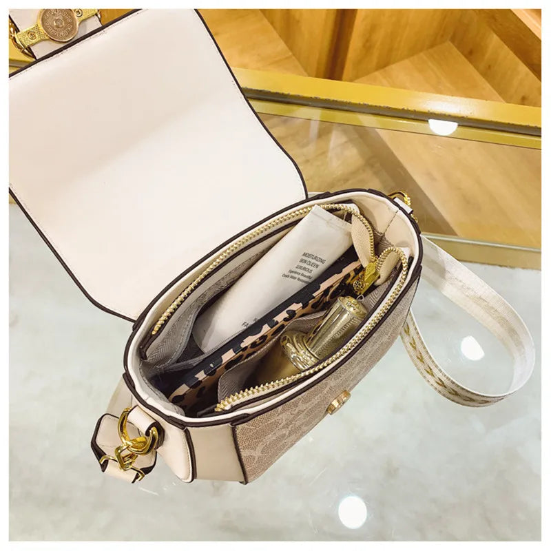 Women's Retro Printed Small Square Crossbody Bag