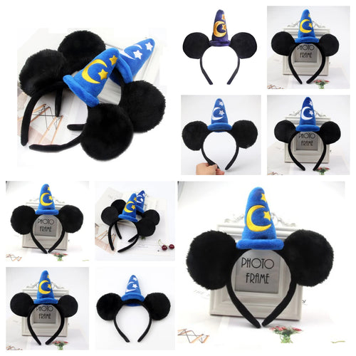 Mickey Mouse Ears Headband – Plush Sorcerer Wizard Hat