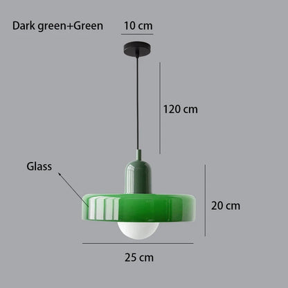 Nordic Glass Bauhaus Pendant Light – Retro Chandelier for Dining Room, Bedroom & Cafe