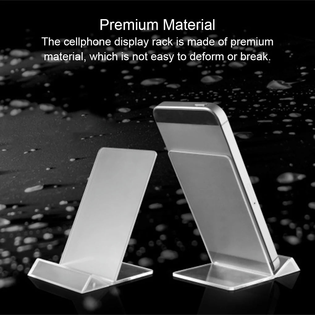 Clear Acrylic Phone Stand – Mini Portable Desktop Display Holder