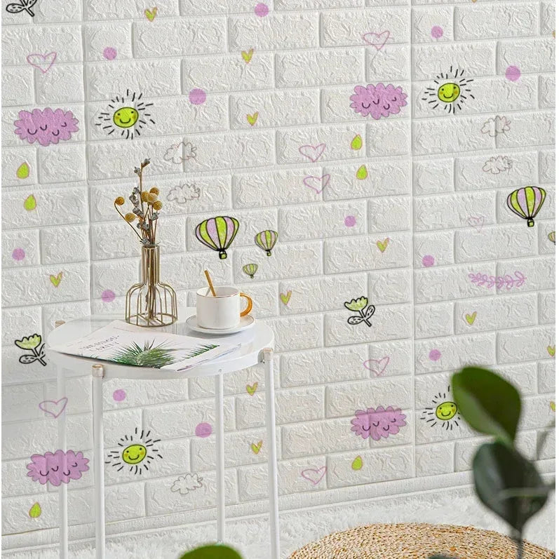3D Self-Adhesive Foam Brick Wallpaper Roll | 27.6" Wide