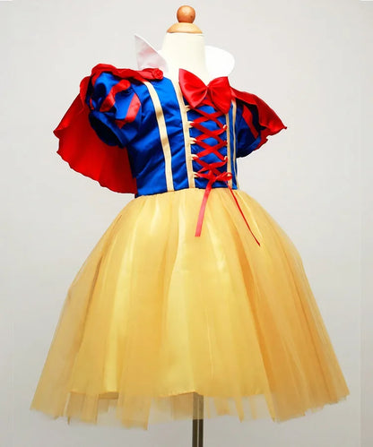 Snow White Princess Costume for Kids – Cape & Dress Set