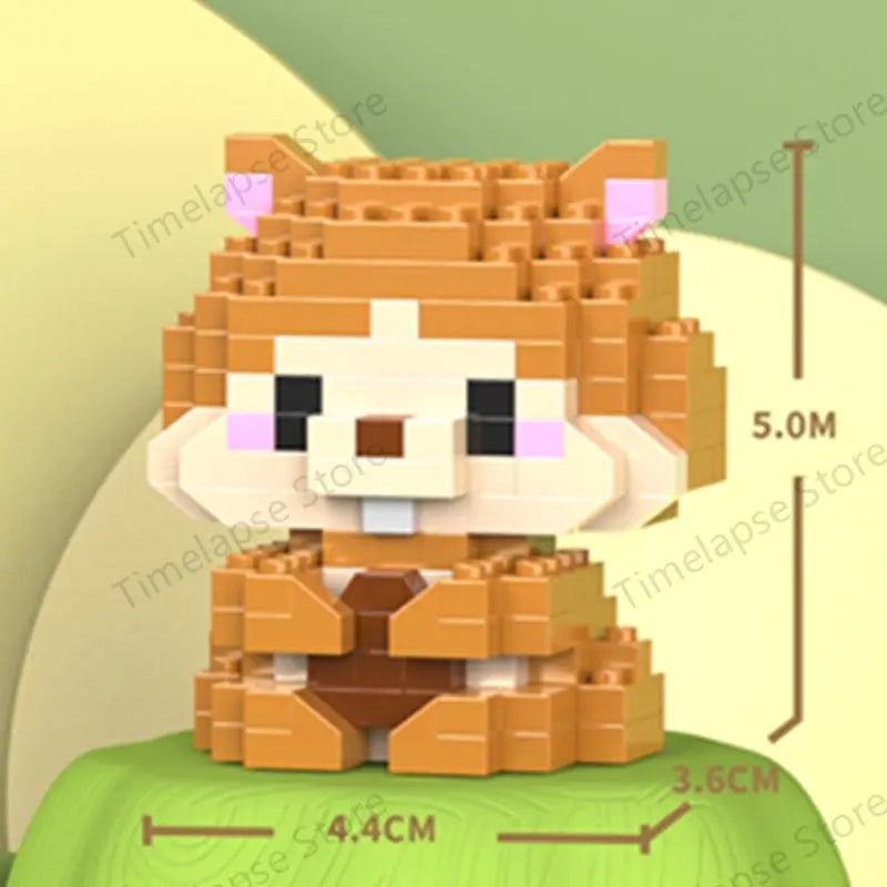 Cute Animal Mini Building Blocks Kit – DIY Micro Brick Figures for Girls