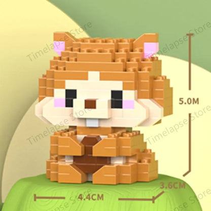 Cute Animal Mini Building Blocks Kit – DIY Micro Brick Figures for Girls