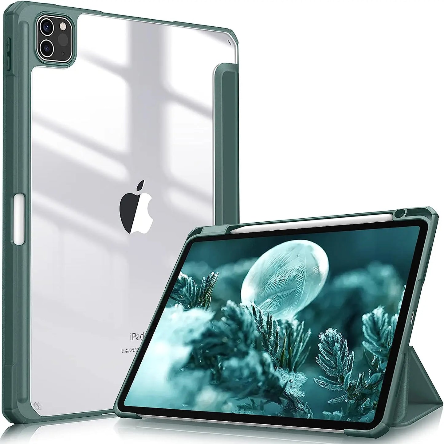 iPad Case with Pencil Holder – Clear Back Folio Cover