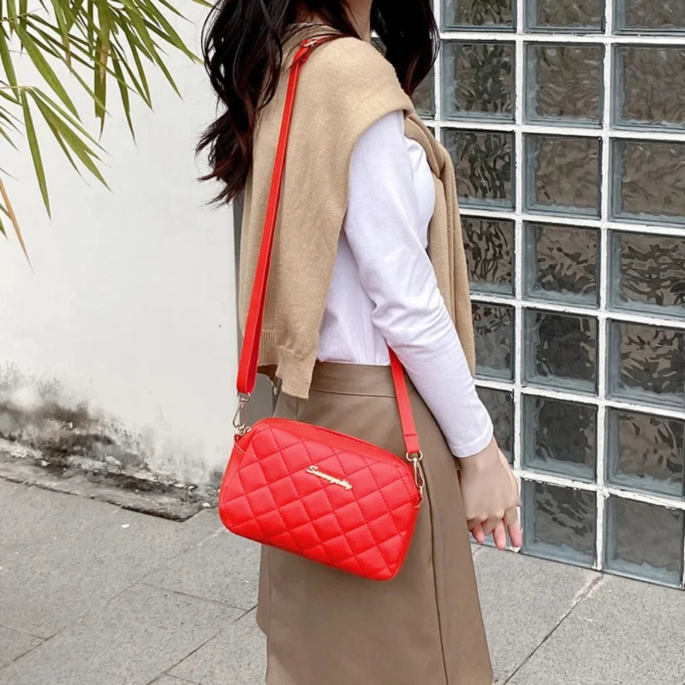 Quilted Crossbody Bag Women Small Leather Shoulder Bag