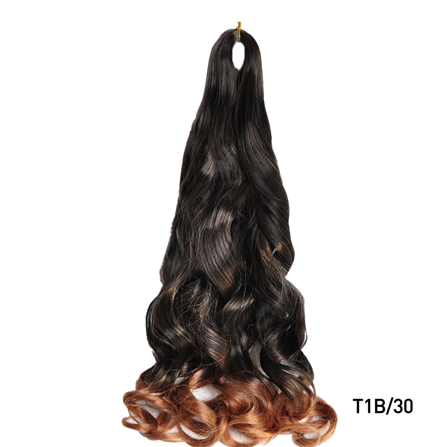 French Curl Braiding Hair 24 Inch – Pre-Stretched Synthetic Spiral Braids for Women