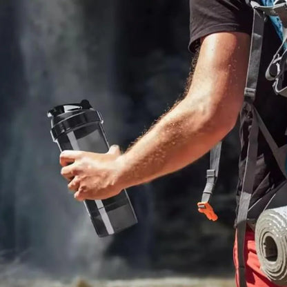 3 Layer Protein Shaker Bottle with Powder Storage