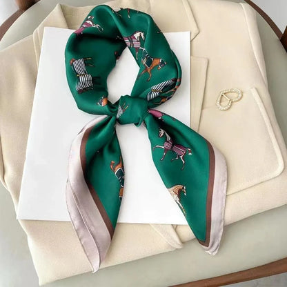 Silk Square Scarf for Women – 70cm Satin Neck Tie, Hair Bandana & Shawl Wrap
