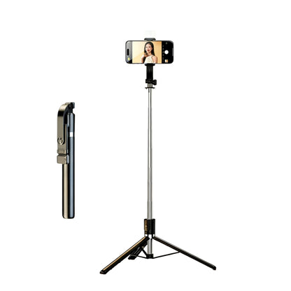 Selfie Stick Tripod 170cm Aluminum with 360° Rotation & LED Light