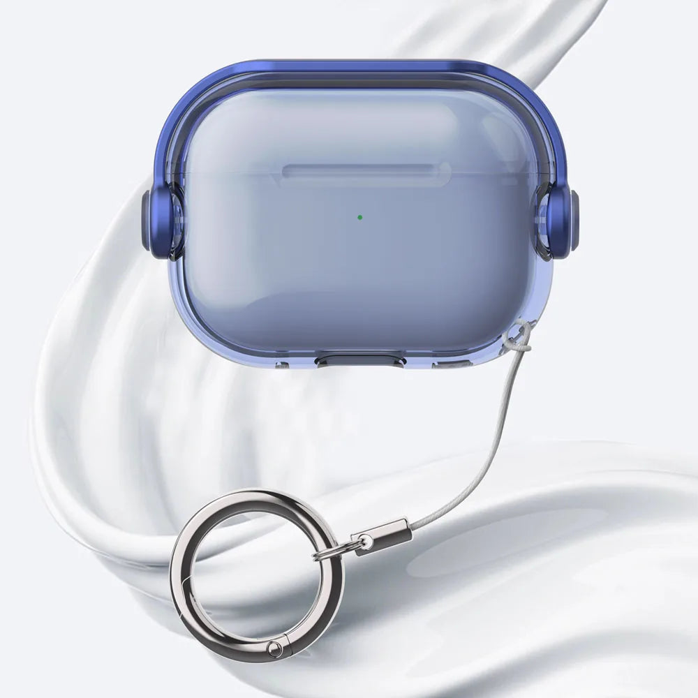Clear AirPods Case with Security Lock Ring – Candy Color Cover