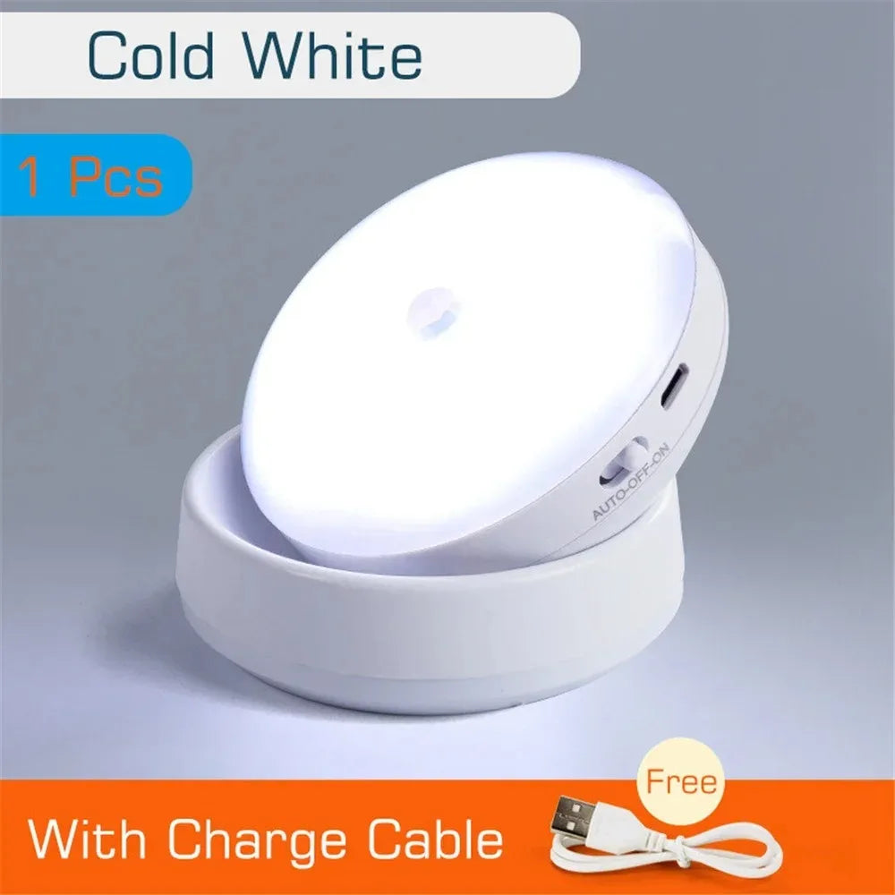 Motion Sensor LED Night Light with USB Rechargeable Battery