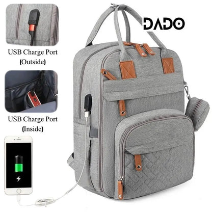 Diaper Bag Backpack with Changing Pad & USB Charging Port