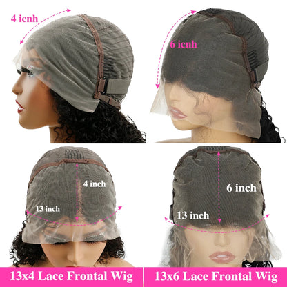Curly Lace Front Wig – HD Transparent 13x4 & 13x6 Burmese Human Hair, Pre-Plucked