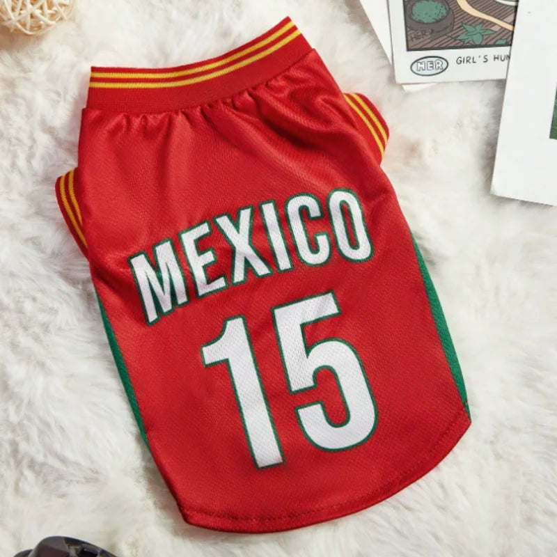 Dog Basketball Jersey – Breathable Mesh Sport Shirt for Small Dogs