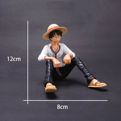 12CM One Piece Sitting Luffy PVC Action Figure