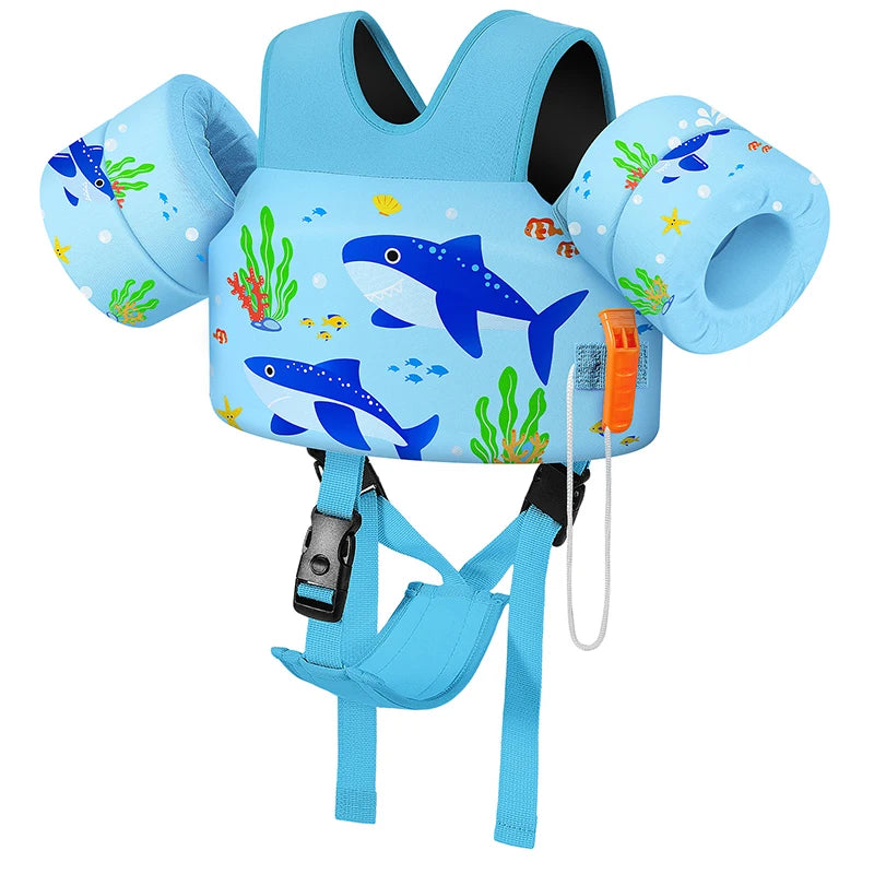 Kids Swim Vest with Arm Floaties – Toddler Pool Float 15–70 lbs