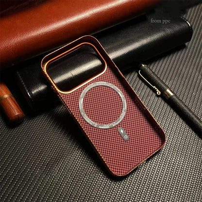Magsafe Carbon Fiber Texture iPhone Case