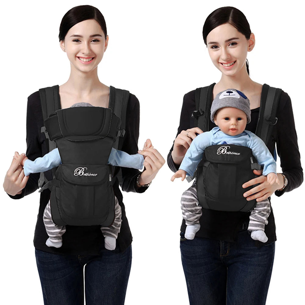 4-in-1 Ergonomic Baby Carrier Backpack