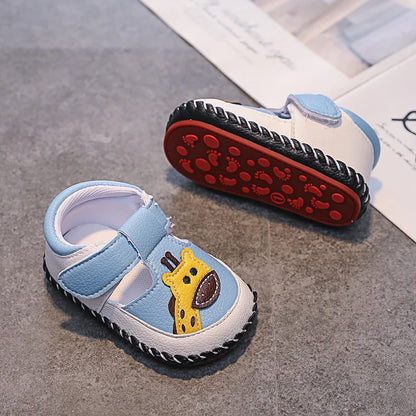 Cartoon Giraffe Baby Walking Shoes – Soft Sole for Boys & Girls