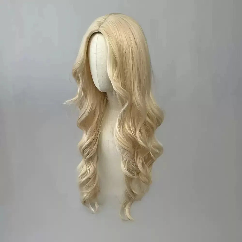 Long Blonde Wavy Synthetic Wig – Cosplay & Party Hair