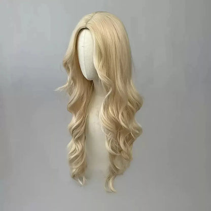Long Blonde Wavy Synthetic Wig – Cosplay & Party Hair