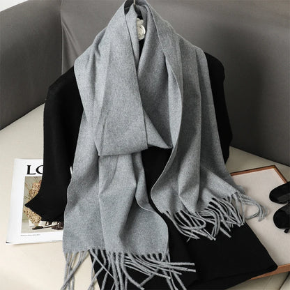 Cashmere-Feel Winter Scarf – Women's Long Warm Pashmina Shawl & Wrap